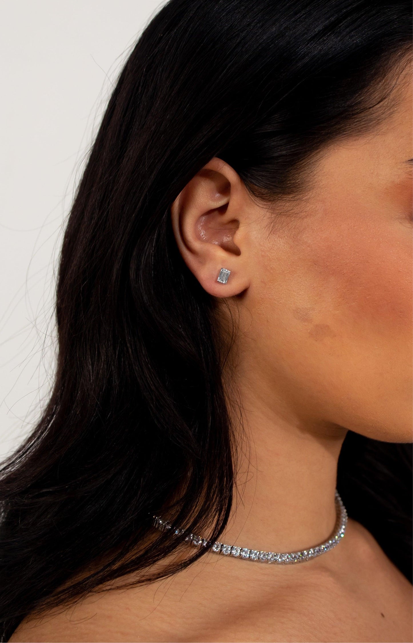 EMERALD CUT STUDS - Epsimonia