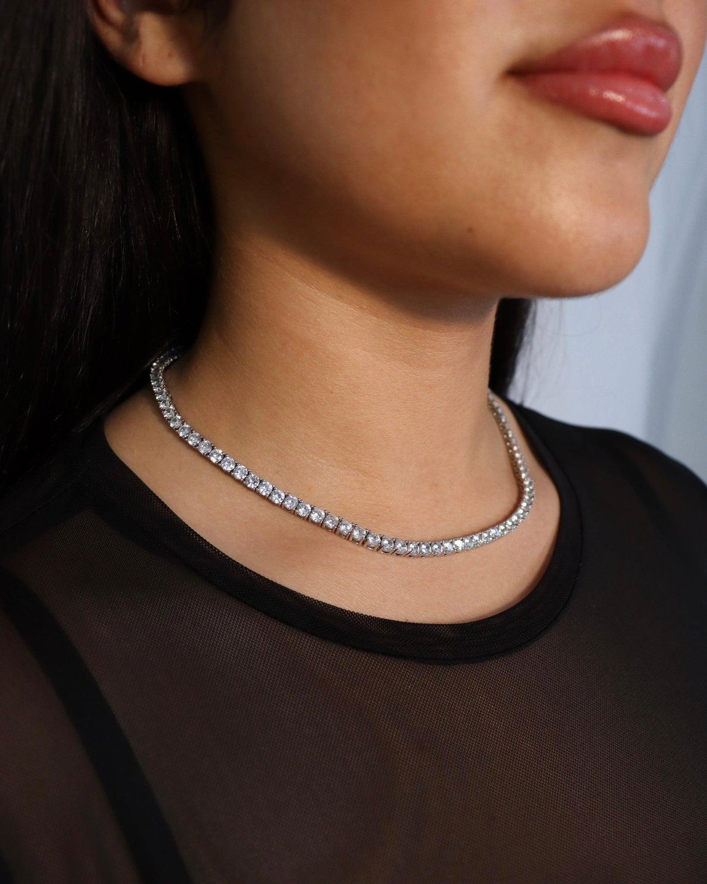 TENNIS NECKLACE 4MM - Epsimonia