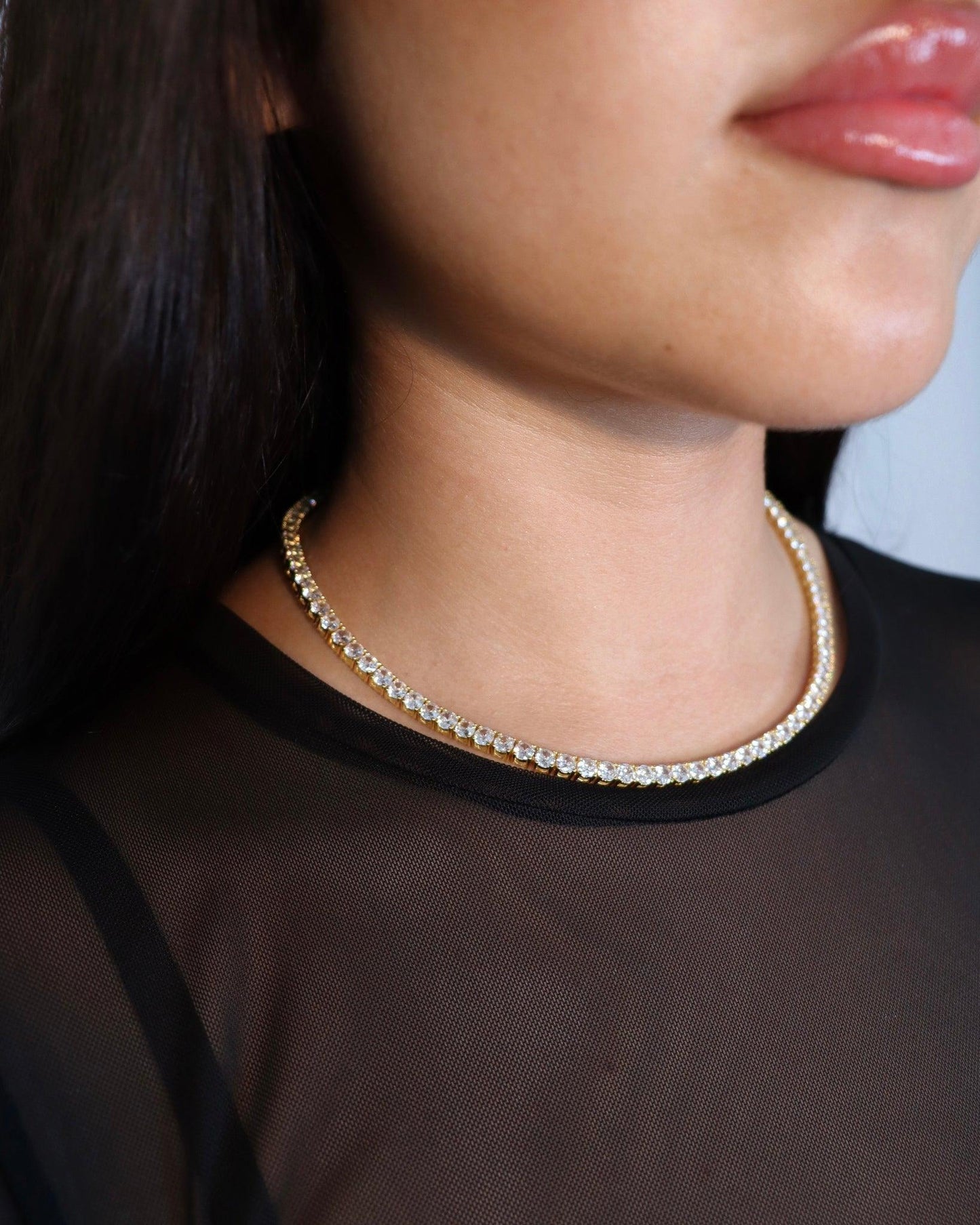 TENNIS NECKLACE 4MM - Epsimonia